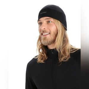 Icebreaker Merino Wool  Pocket Beanie Unisex Charcoal Grey Winter Hat